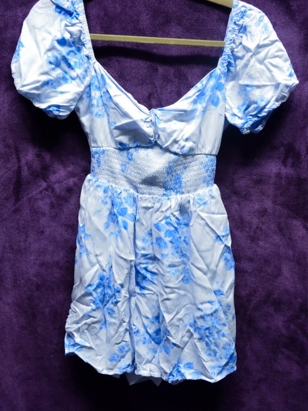 Hollister Blue Floral Mini Dress